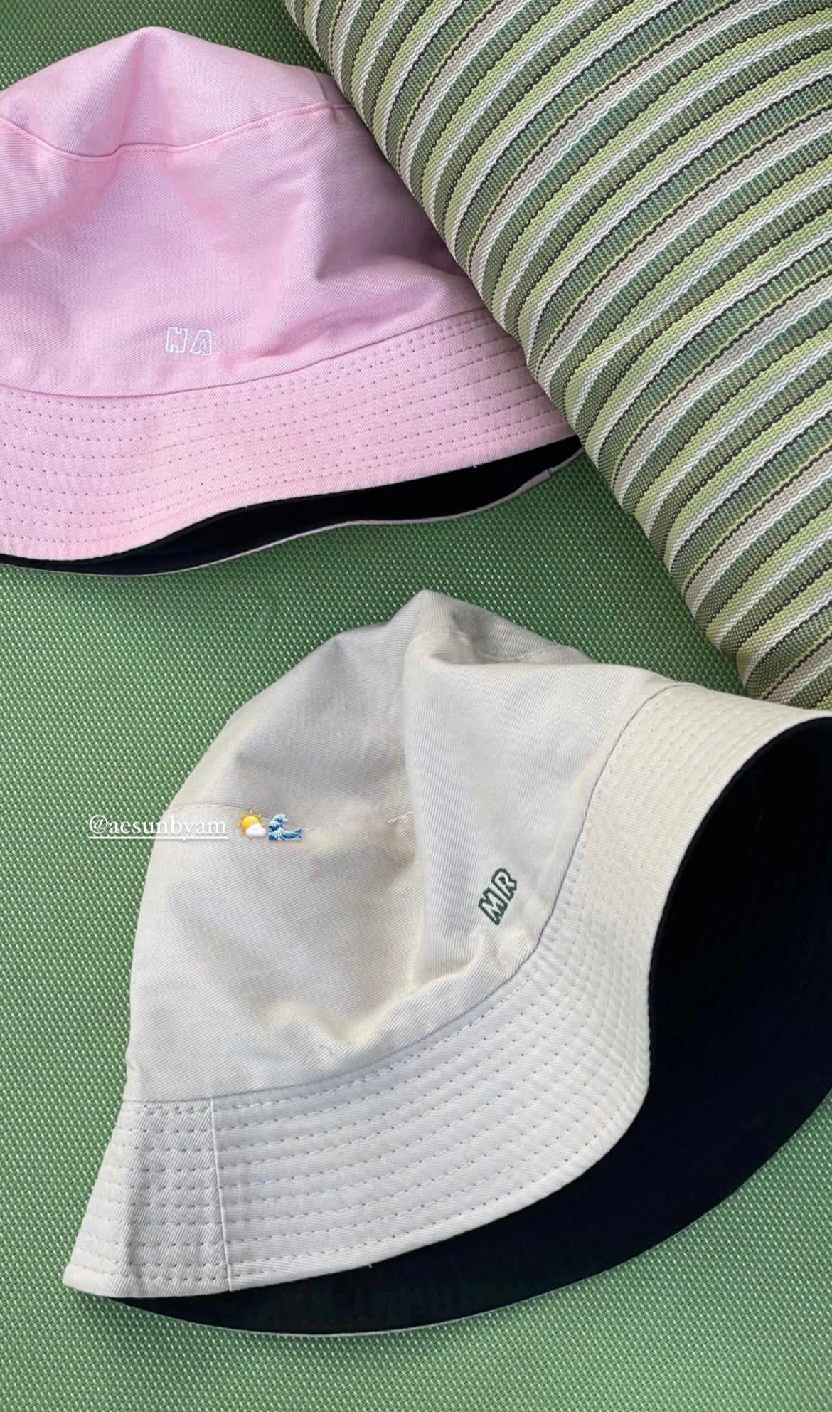 Bucket hat with initials