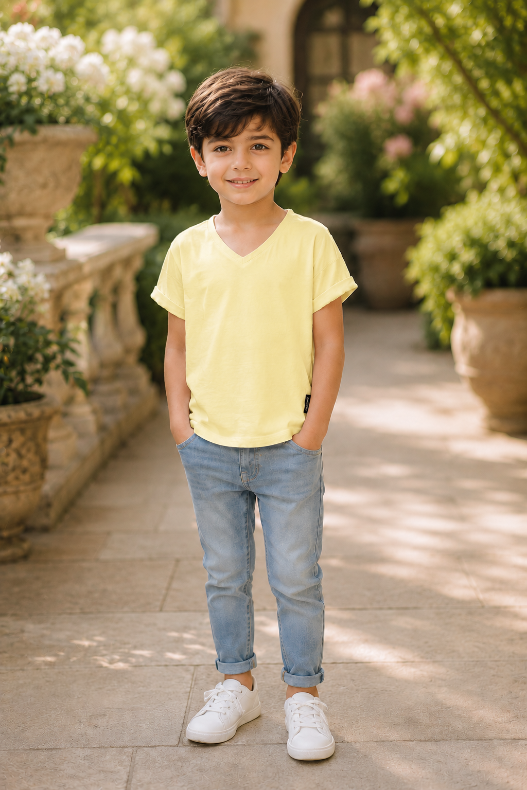 Girls Essential V-Neck Tee