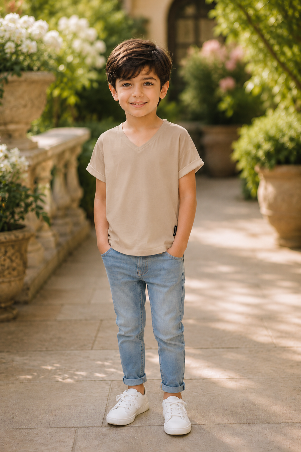 Girls Essential V-Neck Tee