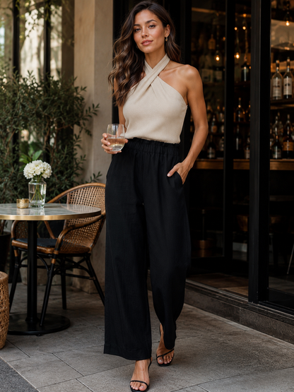 Womens loose pants with lining