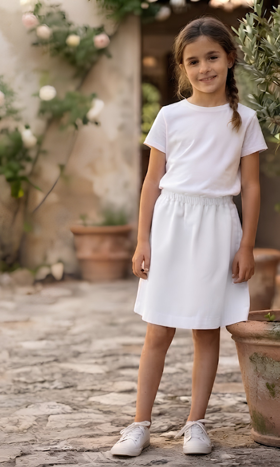 Girls Premium Linen Skirt