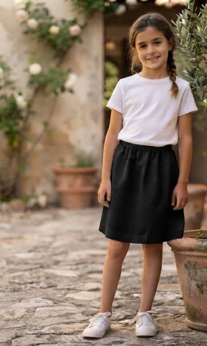 Girls Premium Linen Skirt