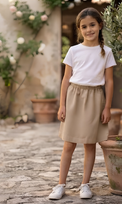 Girls Premium Linen Skirt