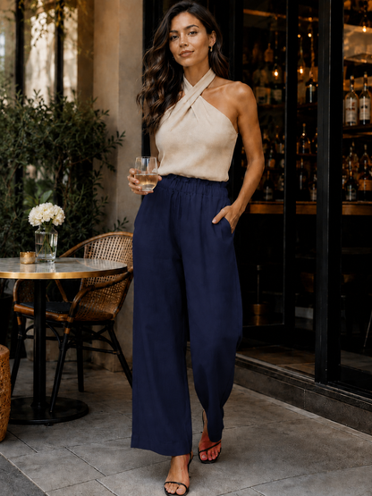 Womens loose pants with lining