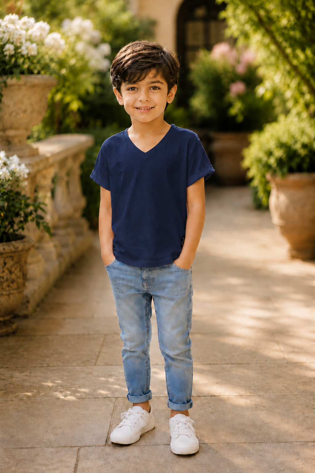 Girls Essential V-Neck Tee
