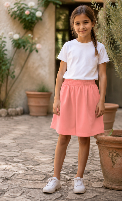 Girls Premium Linen Skirt