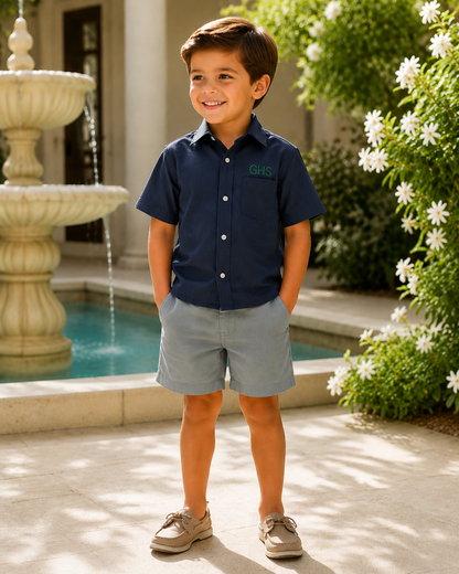 Kids Linen Shirt short sleeve