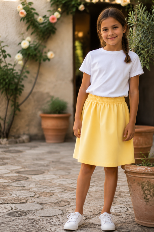 Girls Premium Linen Skirt