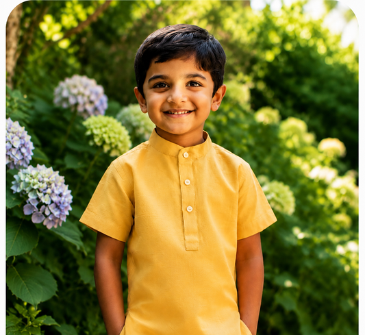 Kids Linen Kurta Shirt