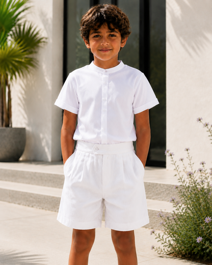 Kids Linen Shorts with belt