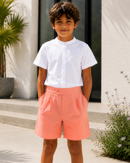 Kids Linen Shorts with belt