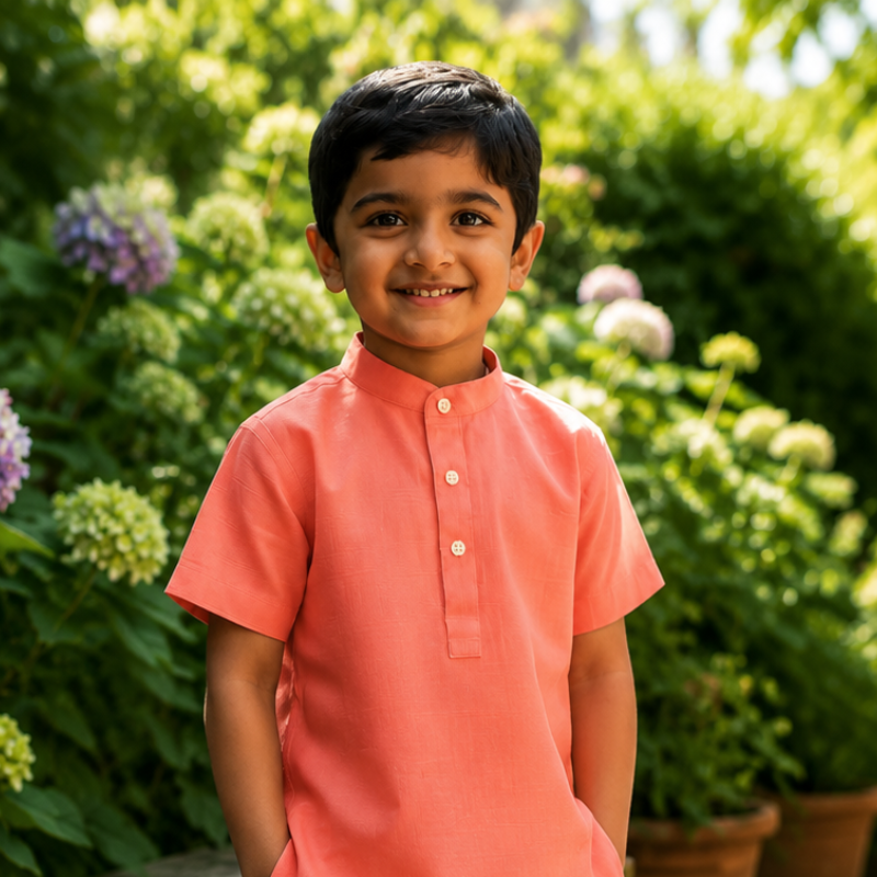 Kids Linen Kurta Shirt
