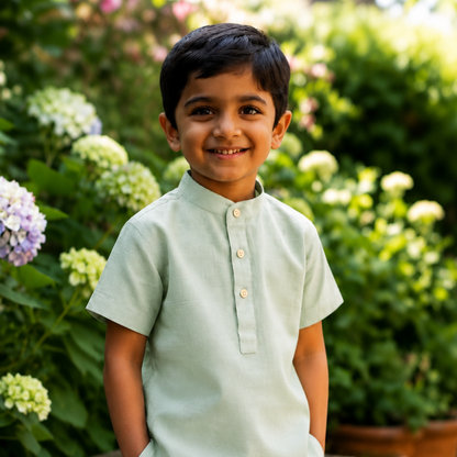 Kids Linen Kurta Shirt