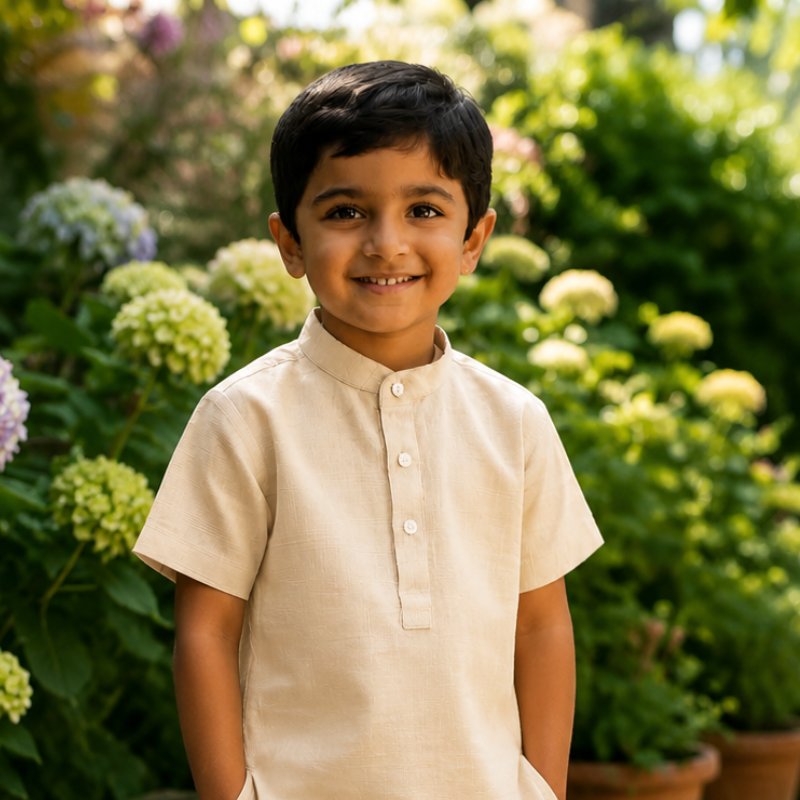 Kids Linen Kurta Shirt