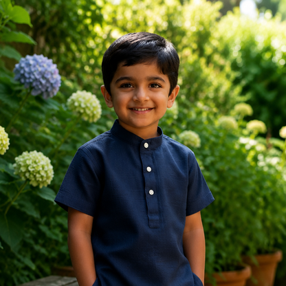 Kids Linen Kurta Shirt