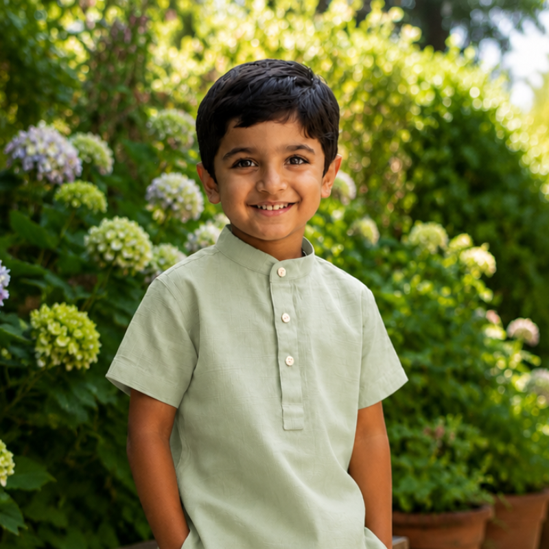 Kids Linen Kurta Shirt