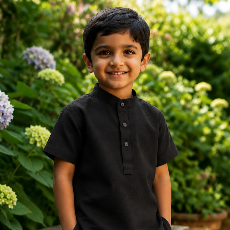 Kids Linen Kurta Shirt