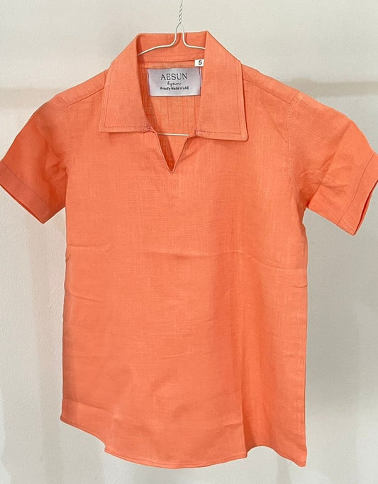 Kids V-Neck with collar T-shirt
