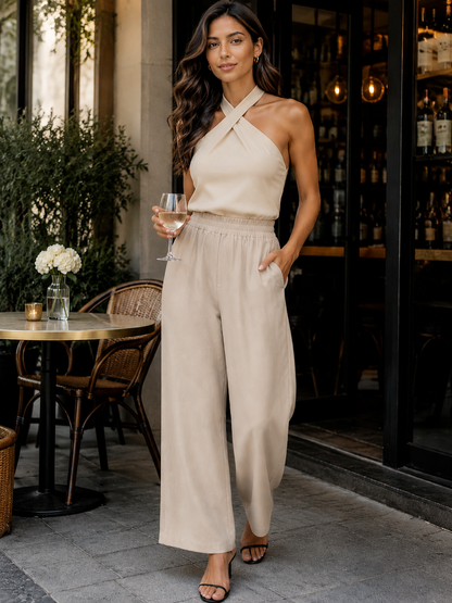 Womens loose pants with lining