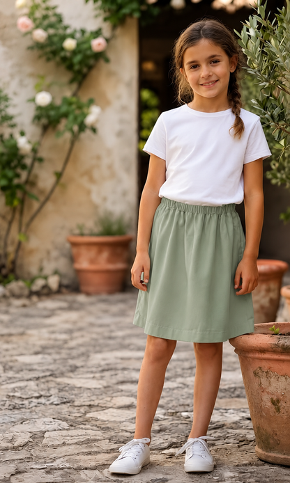 Girls Premium Linen Skirt