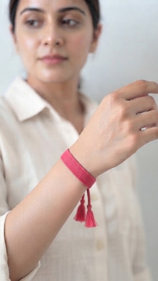 Handwoven Tassel Bracelet