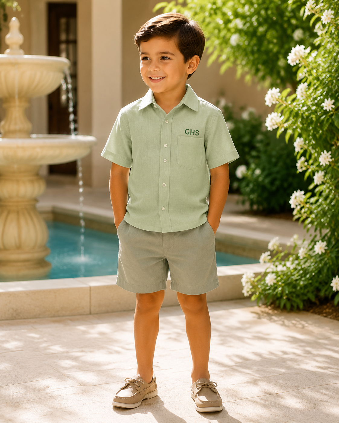 Kids Linen Shirt short sleeve