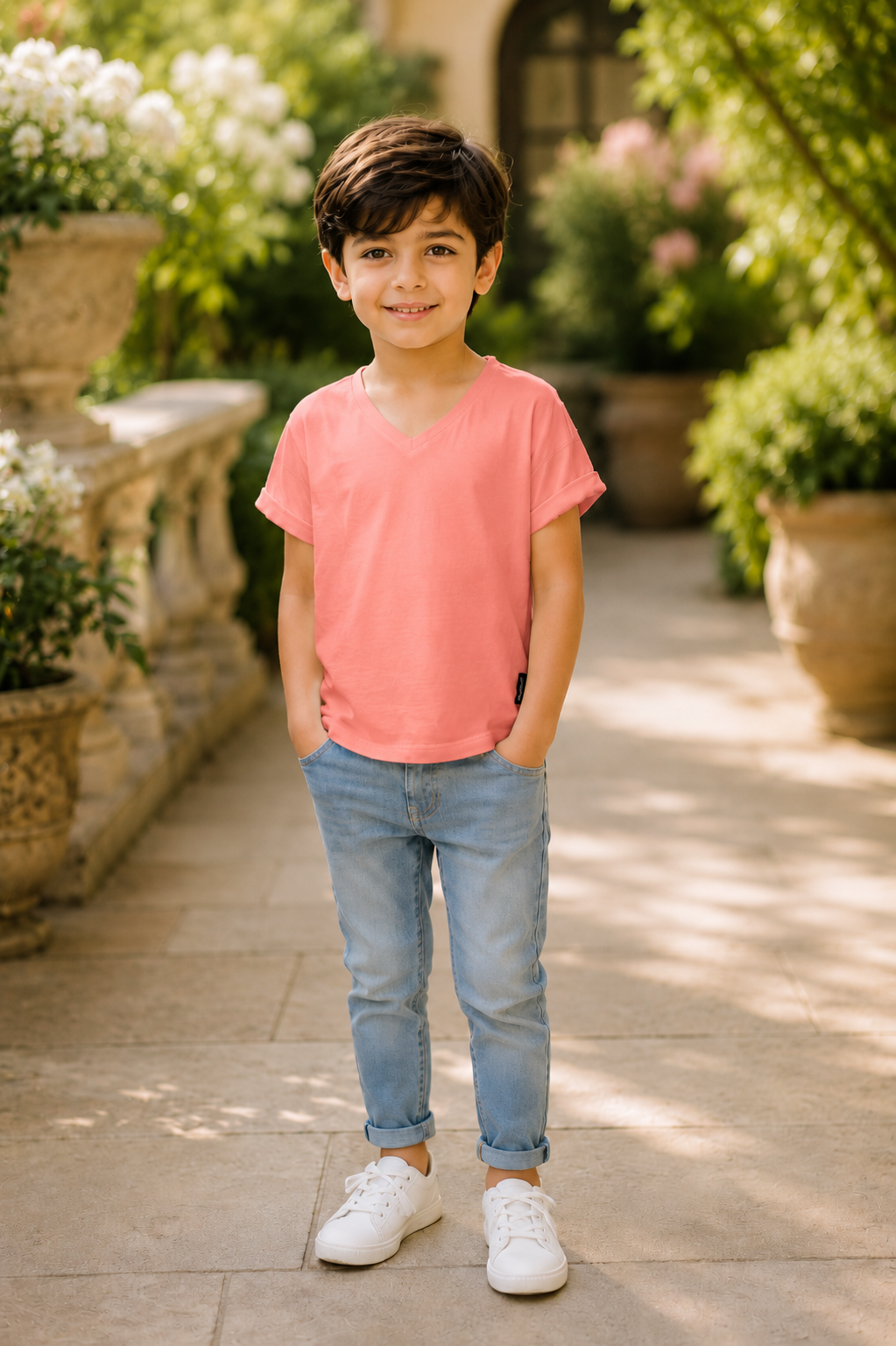 Girls Essential V-Neck Tee