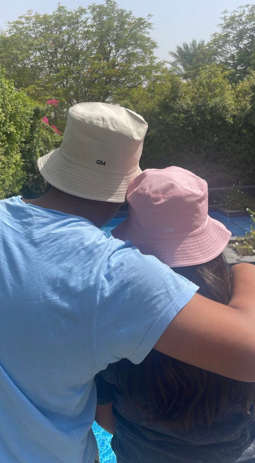Bucket hat with initials