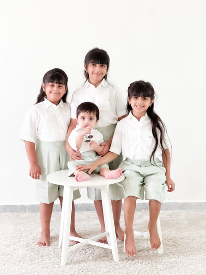 Kids Linen Shorts with belt