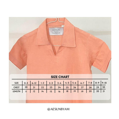 Kids Collared V-Neck Shirt