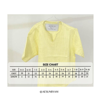Premium Kids Band-Collar Shirt