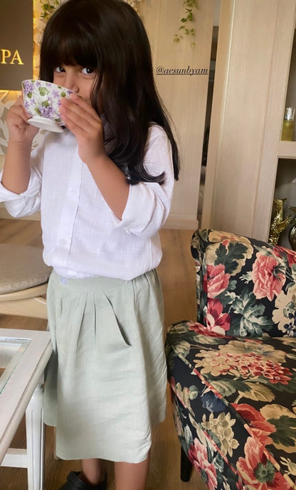 Girls Premium Linen Skirt